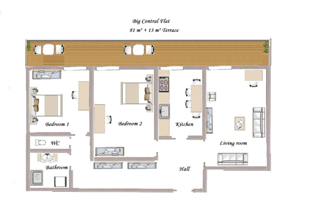 Apartamento Notre Dame - Huge Sunny Modern 2Br Flat - Terrace Niza Exterior foto